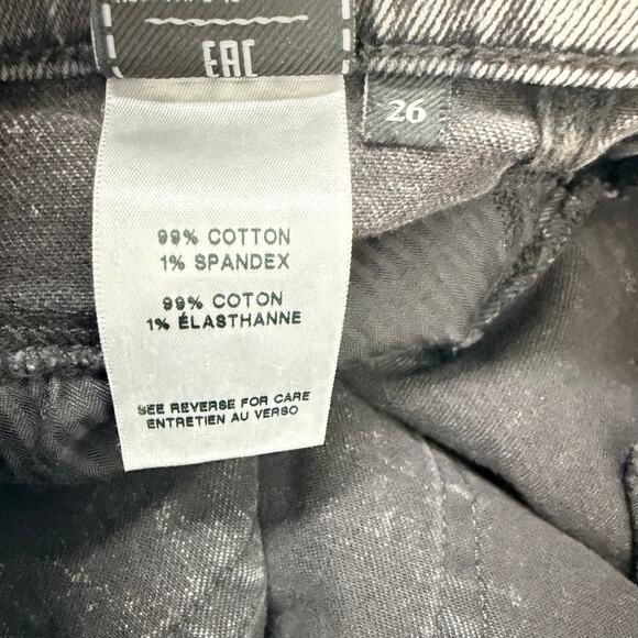 7 For All Mankind Smoke Grey Retro Corset High Rise Skinny Jeans Womens Size 26 - Picture 11 of 11